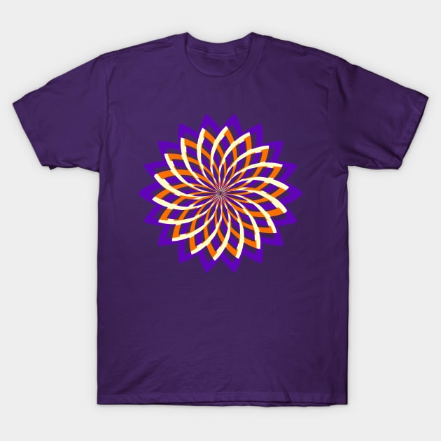 Lotus Flower Geometric Mandala T-Shirt by Scar